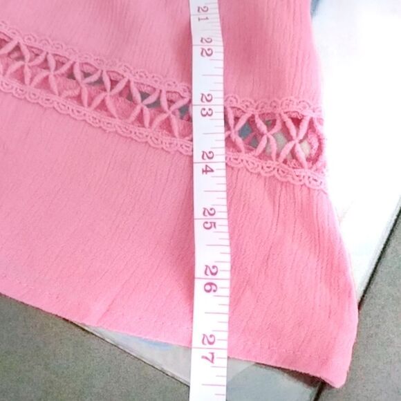 Miami Pink Cold Shoulder Boho Cami Top sz S - Picture 7 of 8